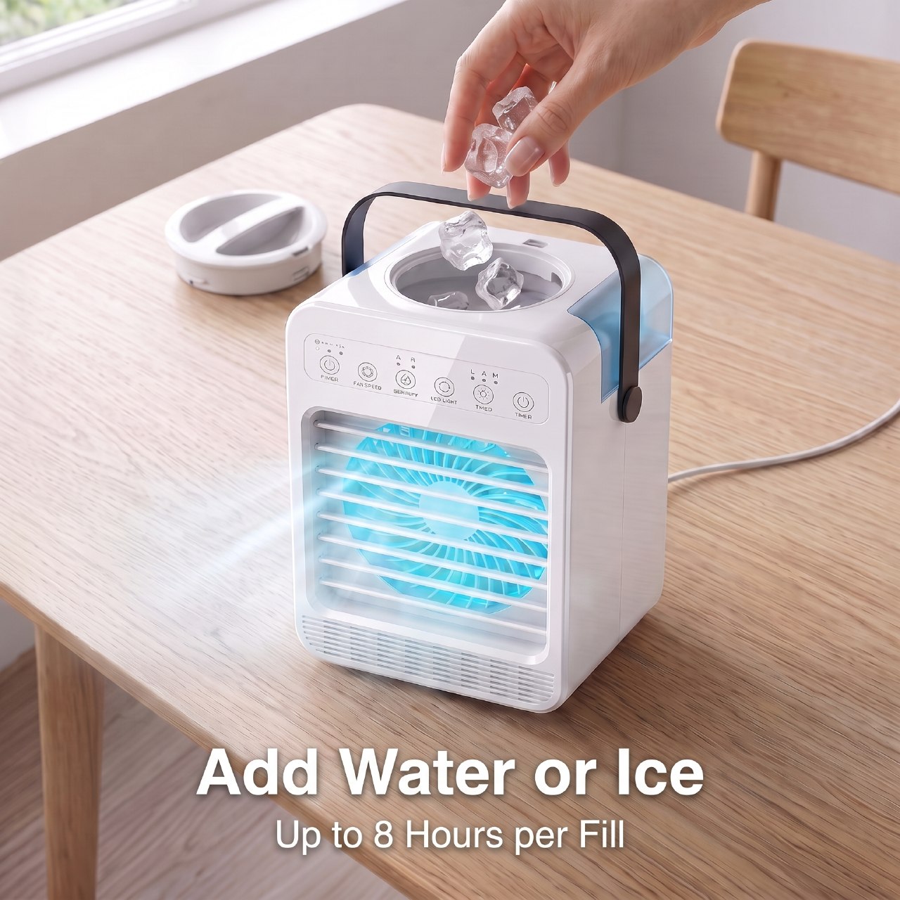 Wasser oder Eis einfüllen
