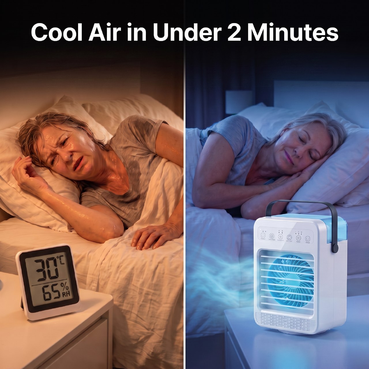 Kühle Luft in unter 2 Minuten